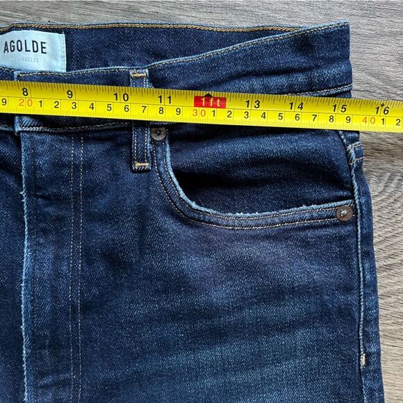 Agolde Pinch Waist Hi-Rise Skinny Ovation Dark Wash Denim Jeans Women's size 30 - Picture 9 of 11